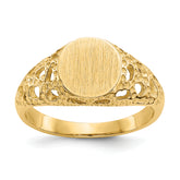 14k Childs Fancy Signet Ring